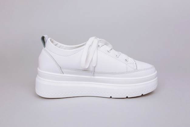 Free Photo | White high top sneakers unisex footwear fashion