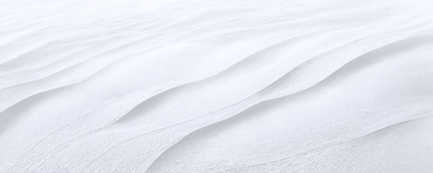 White snow texture winter season banner with copy space Generative AI