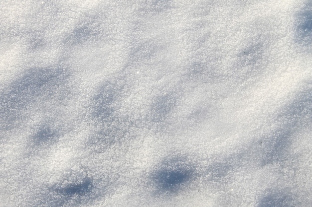 Photo white snow textured background