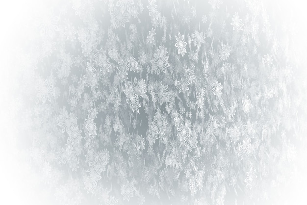 White snowflakes spinning in the air. 3d rendering