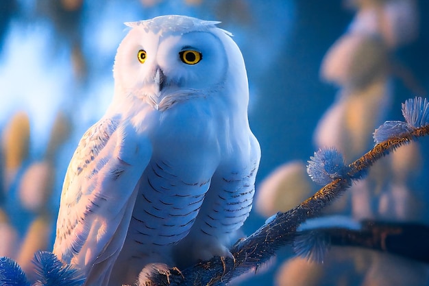 White Snowy Owl Generative AIxA