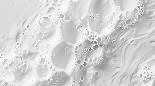 White soapy foam texture with shampoo bubbles