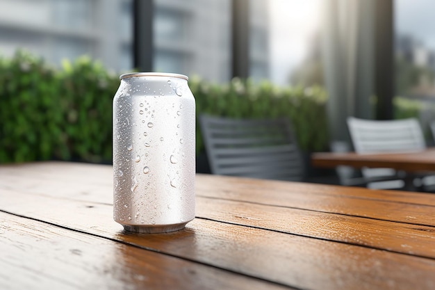 White Soda Can Mockup