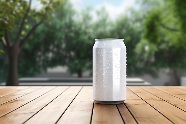 White Soda Can Mockup