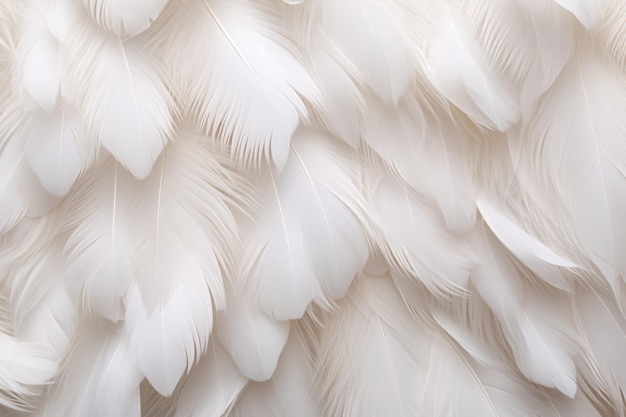 White Soft Feathers Background White Fluffy feathers pattern Beautiful feathers background feathers wallpaper bird feathers pattern AI Generative