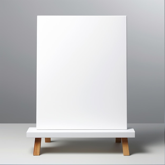 Photo white space a white wooden steps display stand