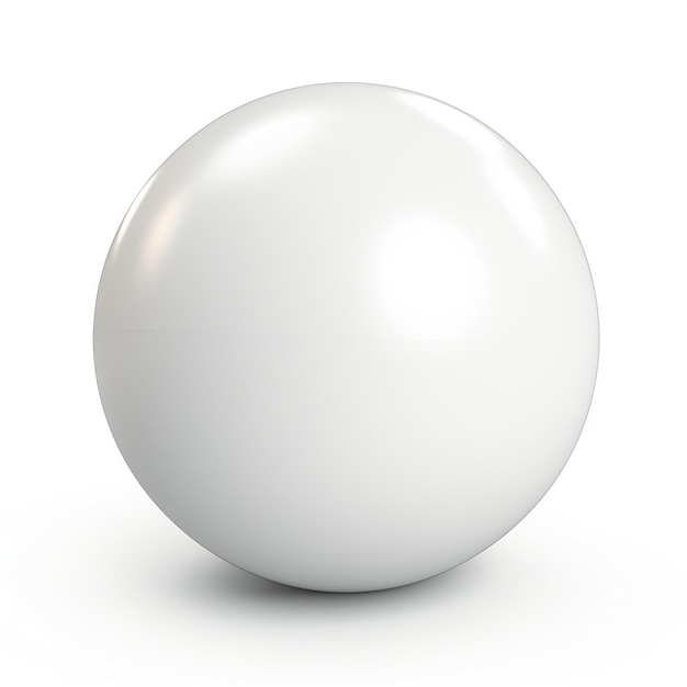 白い背景に分離された白い球