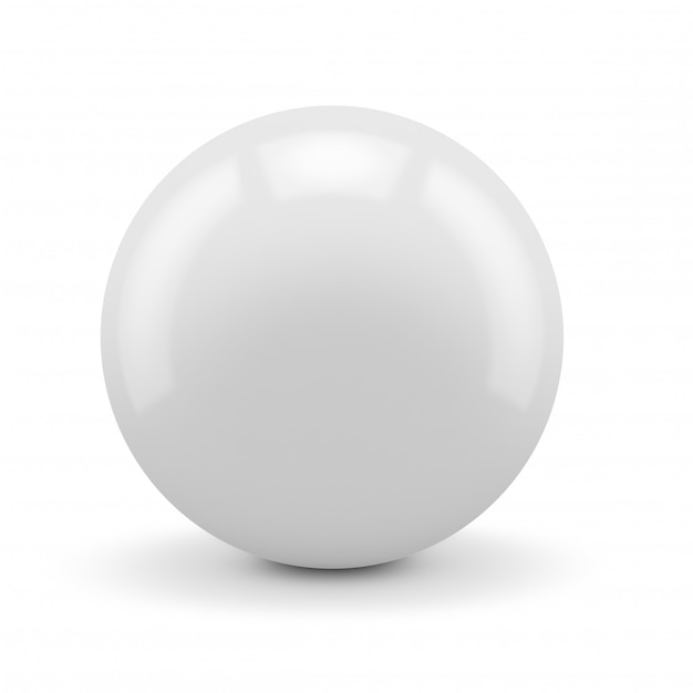 White sphere isolated