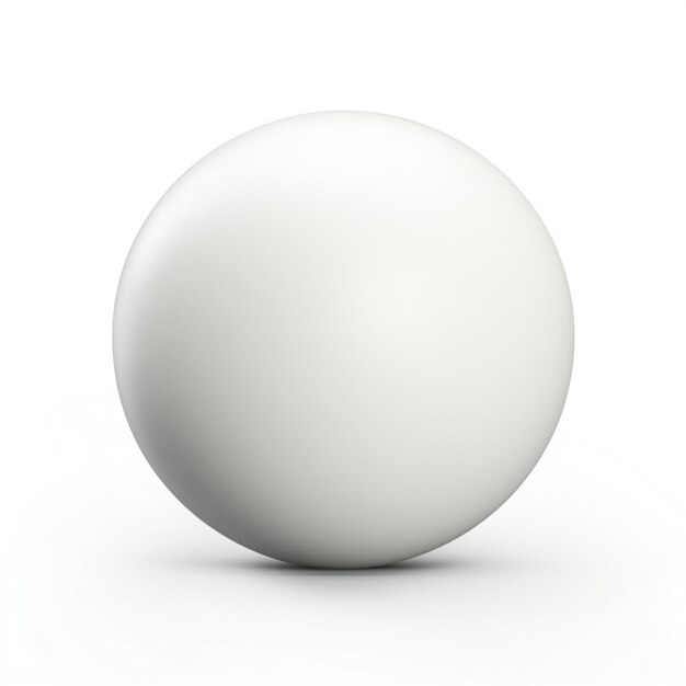 Photo white sphere on a white background