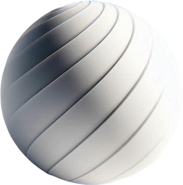 Photo a white sphere with a white design on it is shown