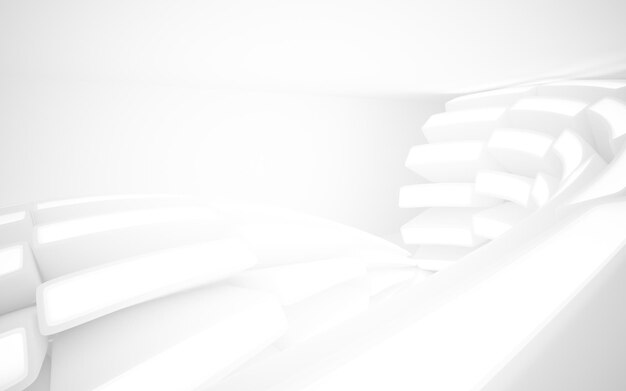 White spiral staircase with a white background