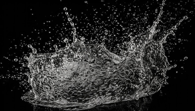 White splash water splash Generative Ai