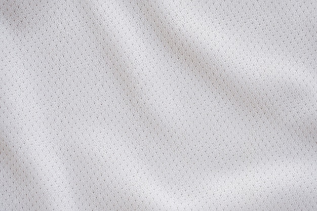 White sporting fabric with air mesh texture