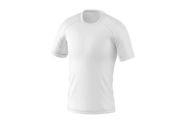 Photo white sports shirt with a black logo on the front