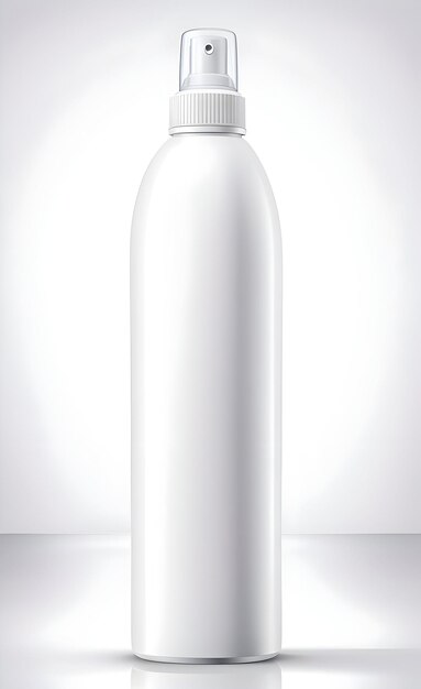 Photo white spray bottle mockup