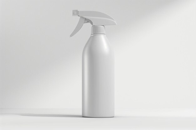 a white spray bottle on a white surface