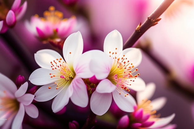 白い春の花 背景の花 桜の花 サキュラ