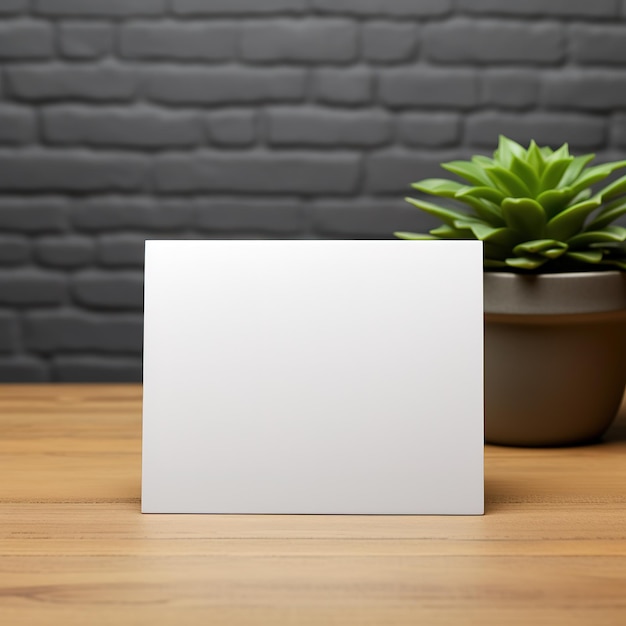 A white square blank paper sheet