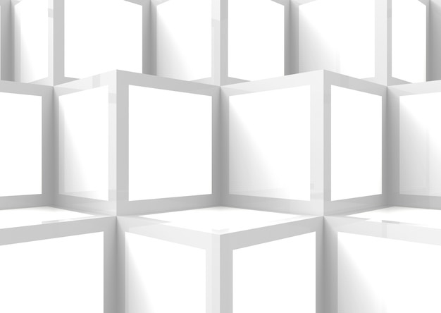  White square boxes stack corner background