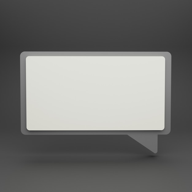 Photo white square chat on dark background