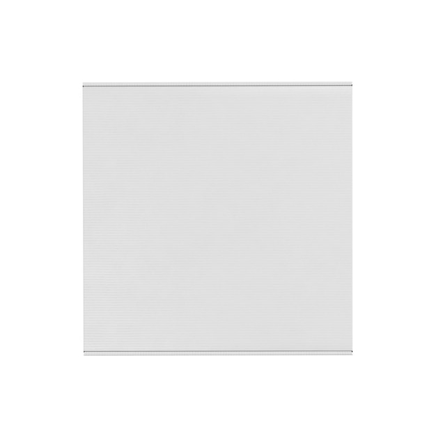 белое квадратное изображение гофрированной коробки, изолированное на белом фоне