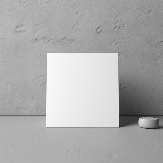 a white square is on the floor next to a white box