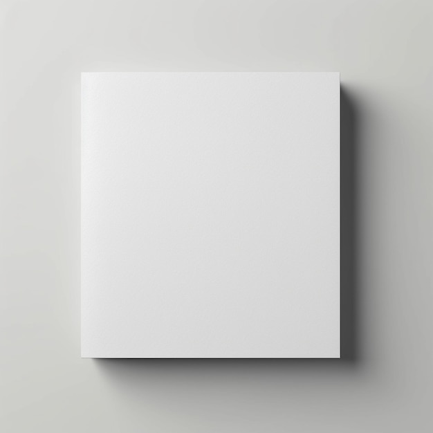 Photo a white square is on a gray background