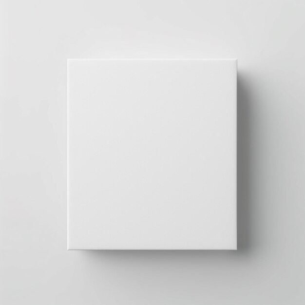 Photo a white square with a square on it is on a white background