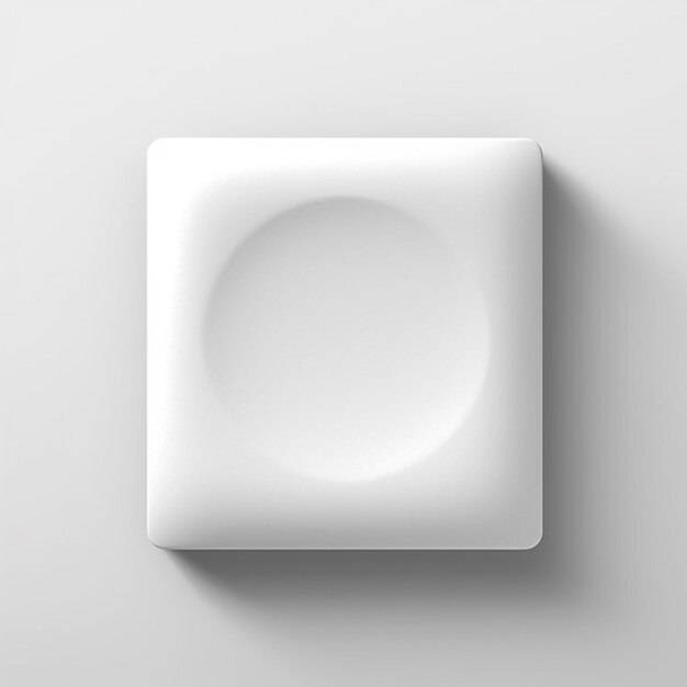 a white square with a white circle on it