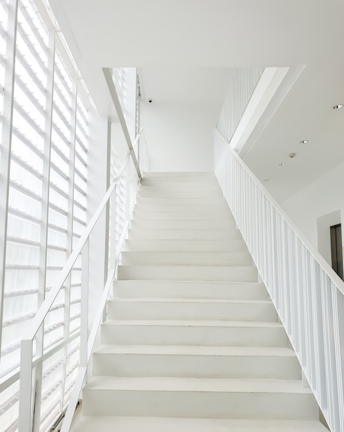 White stair in the interior of a building