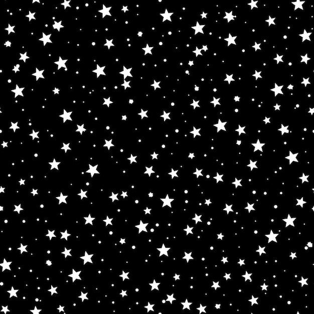 White stars on a black background with white stars.