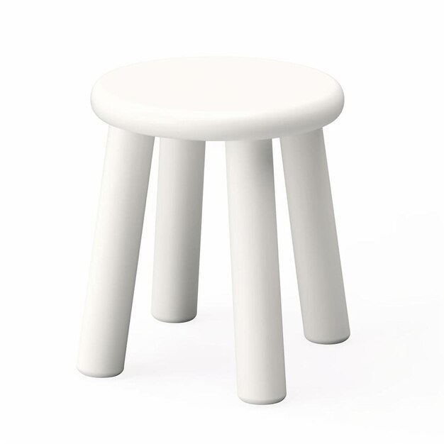 Photo a white stool with a white seat and a white seat