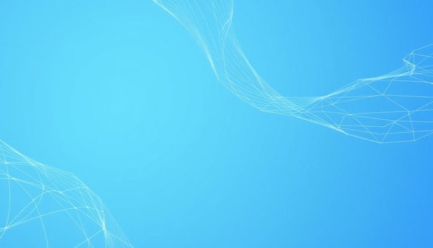 white strings against a blue sky