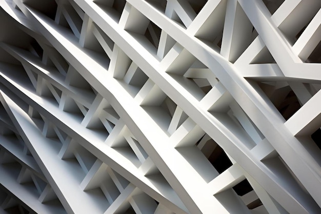Foto una struttura bianca di una struttura in acciaio.
