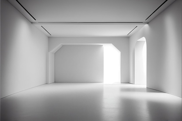 White studio room background with spotlight on Illustrator Generative AI