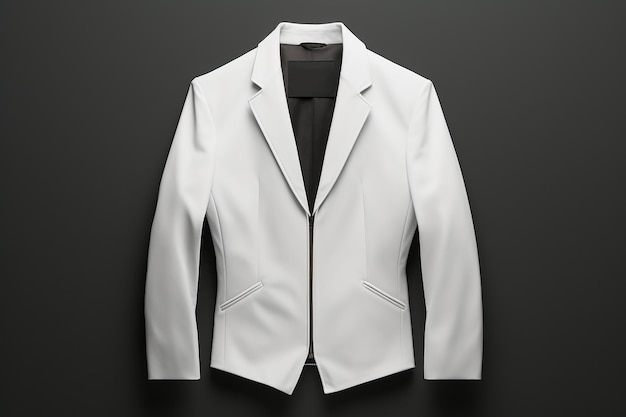 Photo a white suit with a black tie on it
