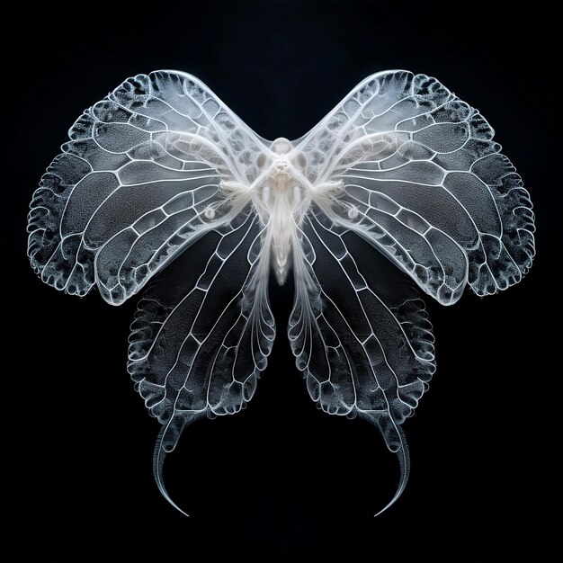 A white symmetric butterfly