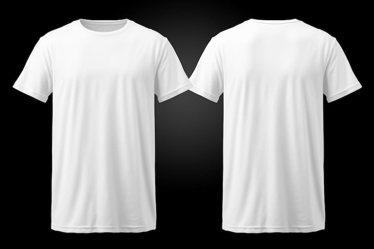Photo a white t shirt on a black background