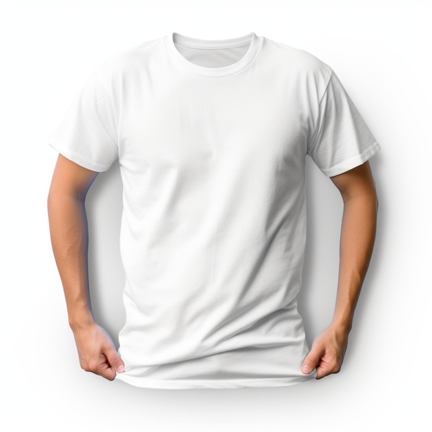 Premium AI Image | White T shirt Mockup T shirt with Short Sleeves png ...