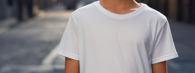 白いTシャツのモックアップ