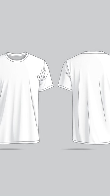 Photo white t shirt template design