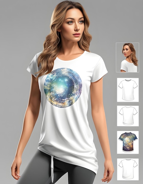 Photo a white t - shirt with a design on it