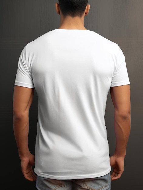 a white t - shirt with the logo of a man in white.