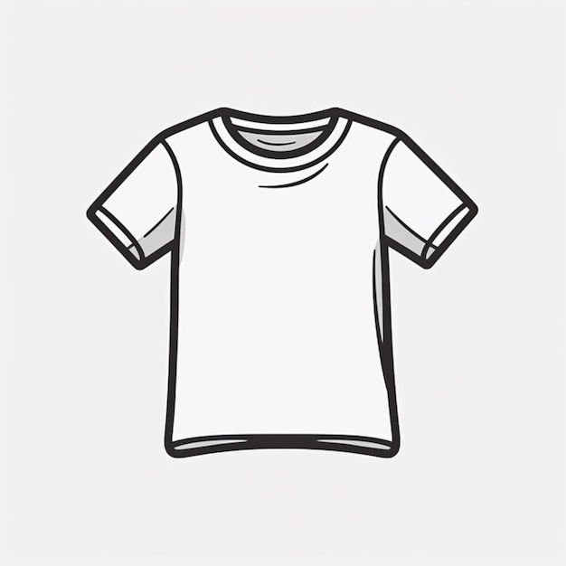 a white t shirt with a striped neckline on a white background generative ai