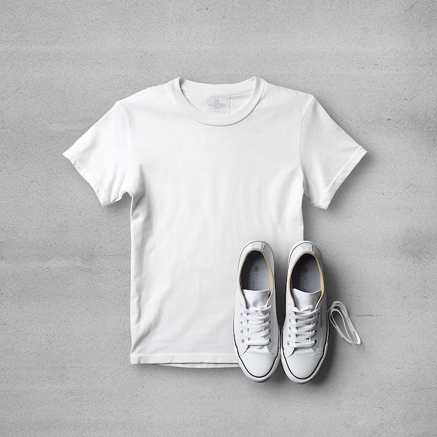 белая футболка с белой футболкой спереди и надписью «t-shirts» внизу.