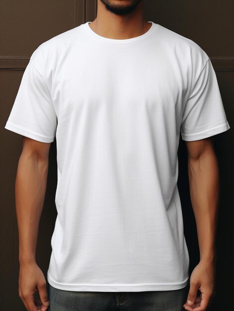 a white t - shirt with a white t - shirt that says " t - shirt ".