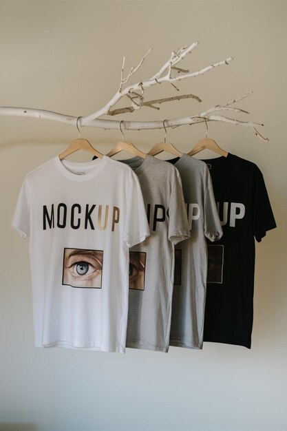 Photo a white t shirt with the word look on it