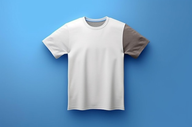A white t - shirt with the word " t " on it