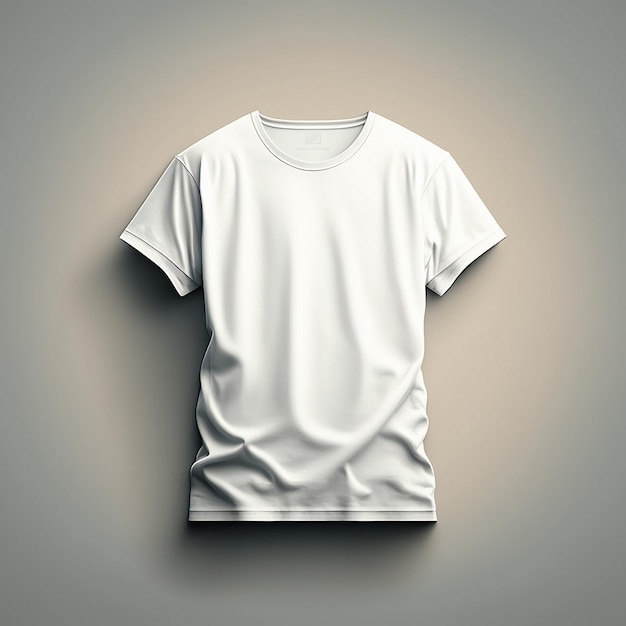 A white t - shirt with the word " t " on it