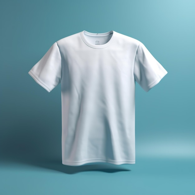 A white t - shirt with the word " t " on it